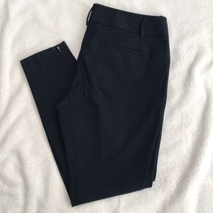 LOFT Marisa navy blue dress ankle zip ankle pant